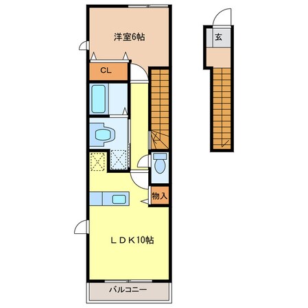 菊川駅 徒歩10分 2階の物件間取画像